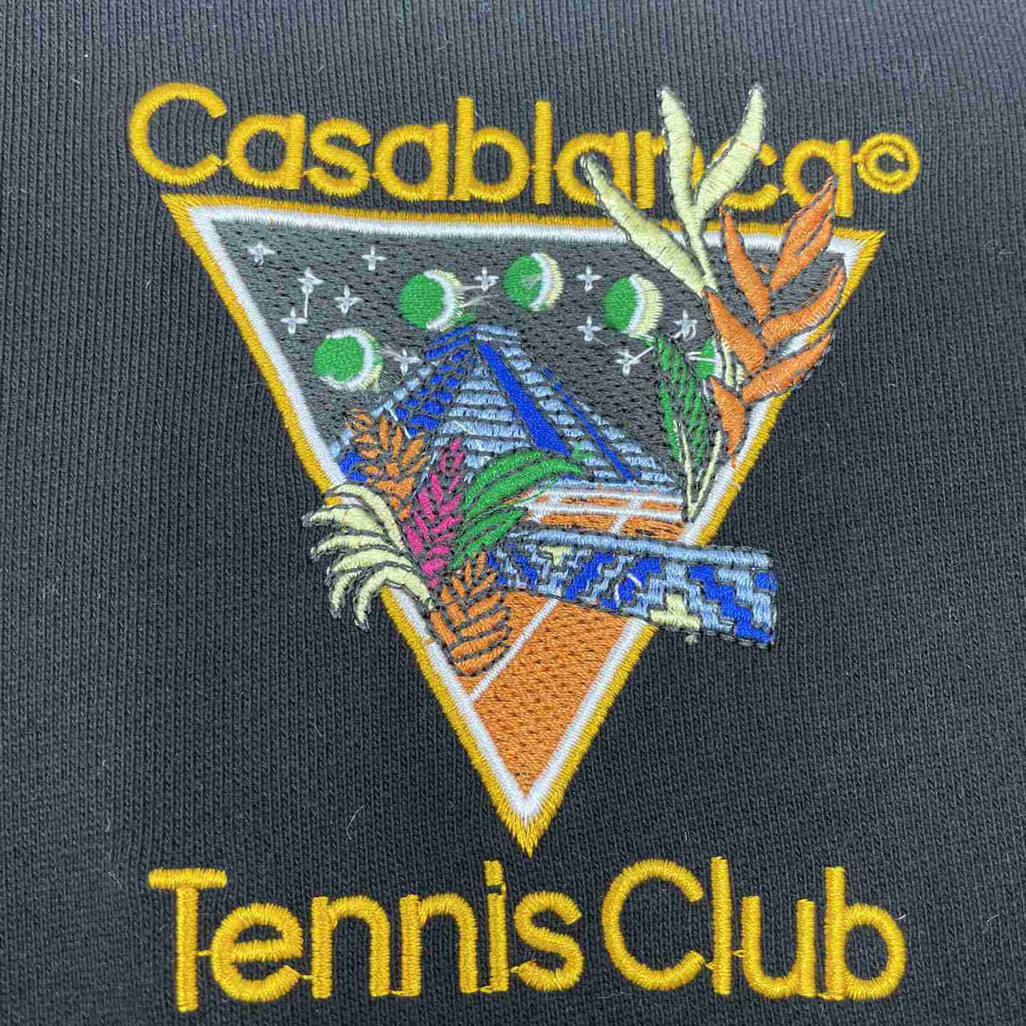 Casablanca Tennis Club Logo-embroidered Hoodie - DesignerGu