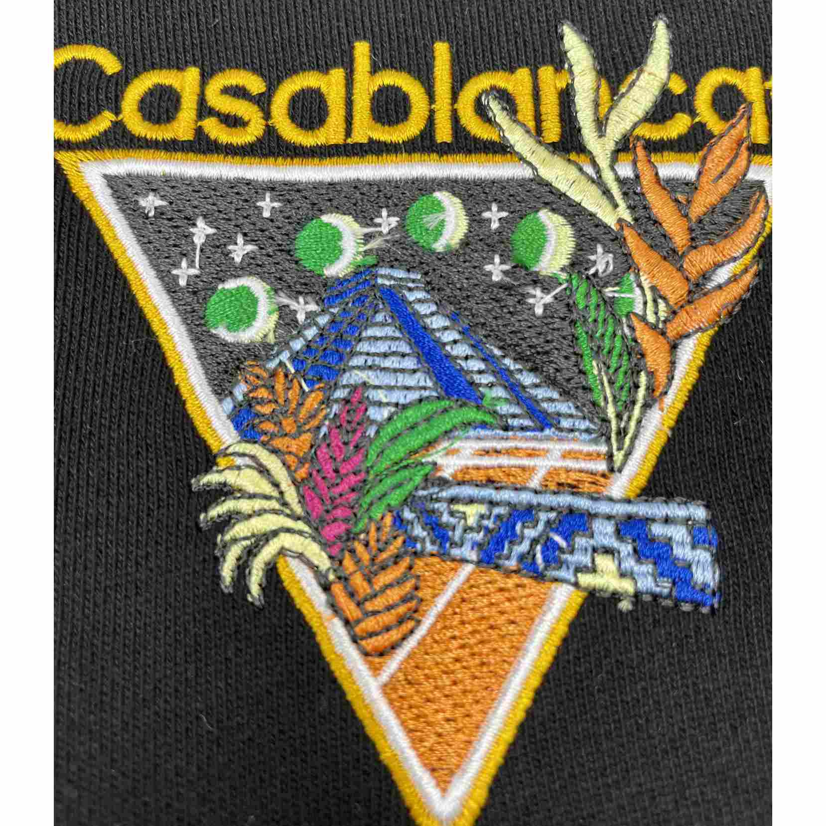 Casablanca Tennis Club Logo-embroidered Hoodie - DesignerGu