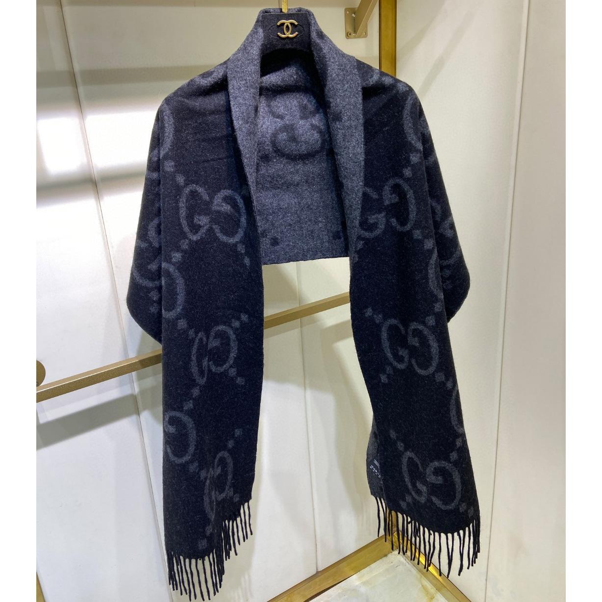 Gucci GG Cashmere Jacquard Scarf - DesignerGu