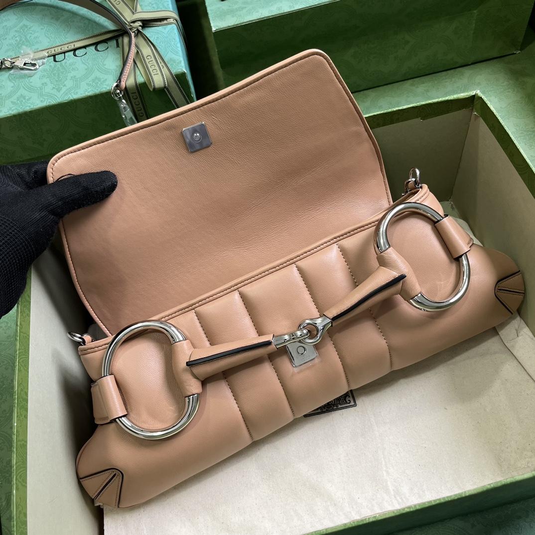 Gucci Horsebit Chain Medium Shoulder Bag (38x 15x 16cm) - DesignerGu