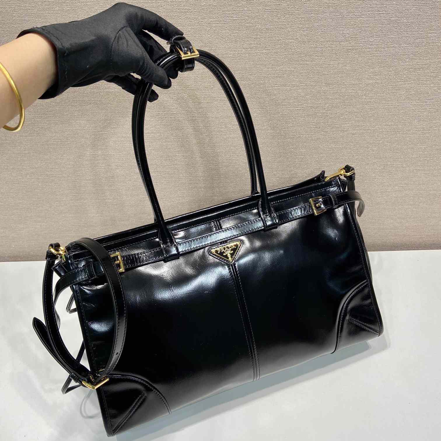 Prada Large Leather Handbag - DesignerGu