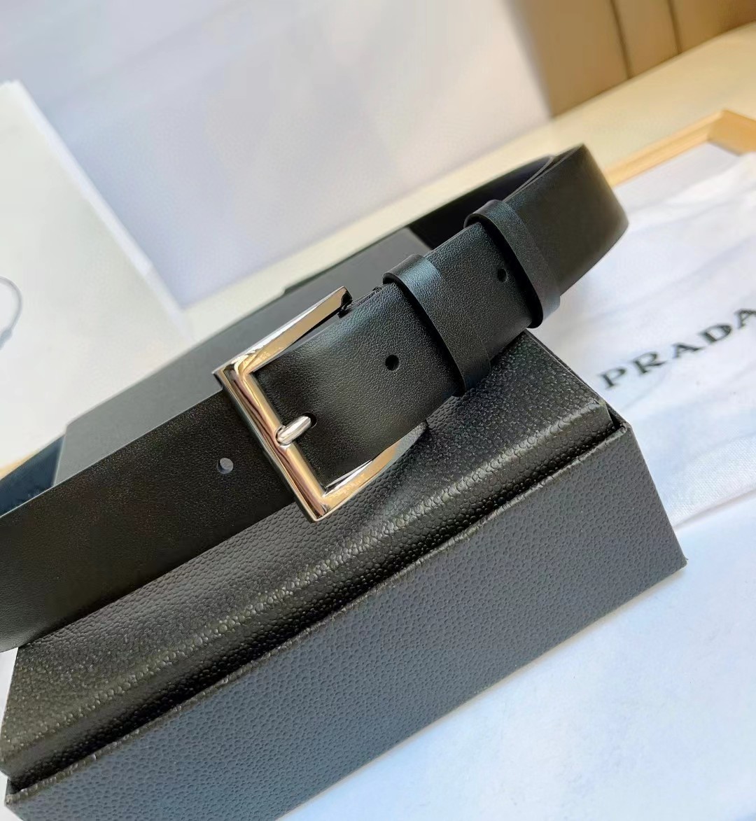 Prada Leather Belt - DesignerGu