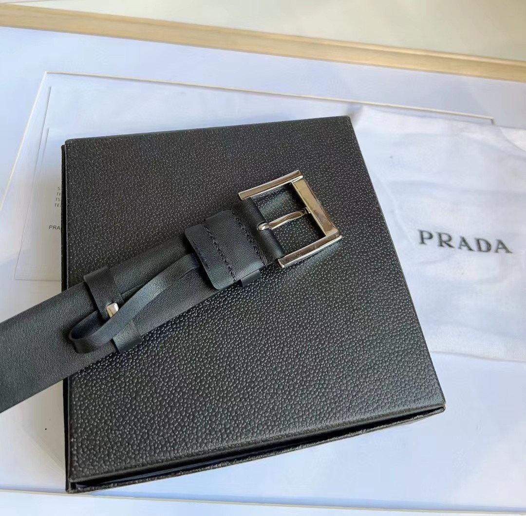 Prada Leather Belt - DesignerGu