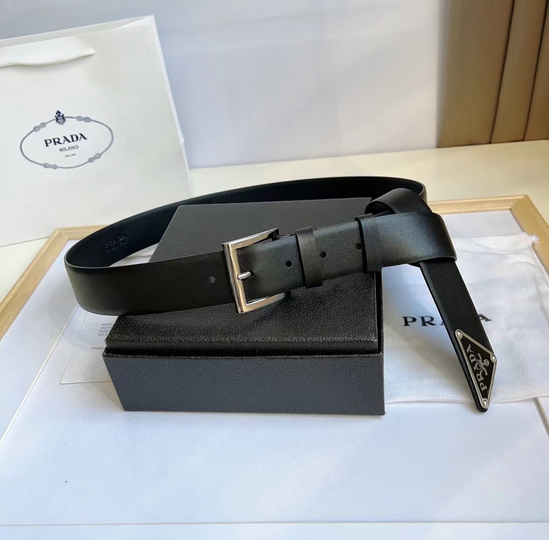 Prada Leather Belt - DesignerGu