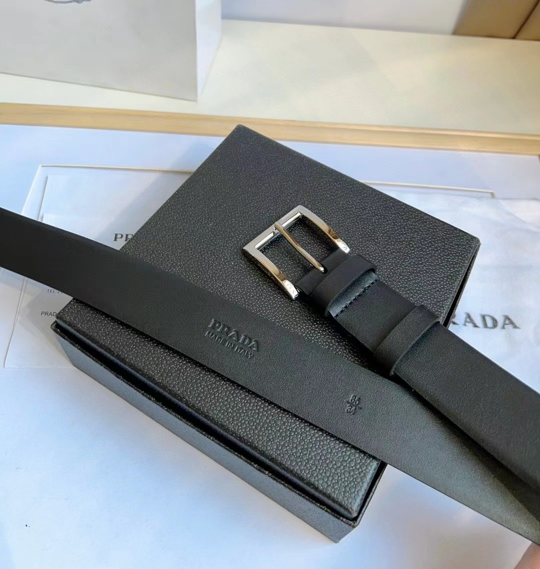 Prada Leather Belt - DesignerGu