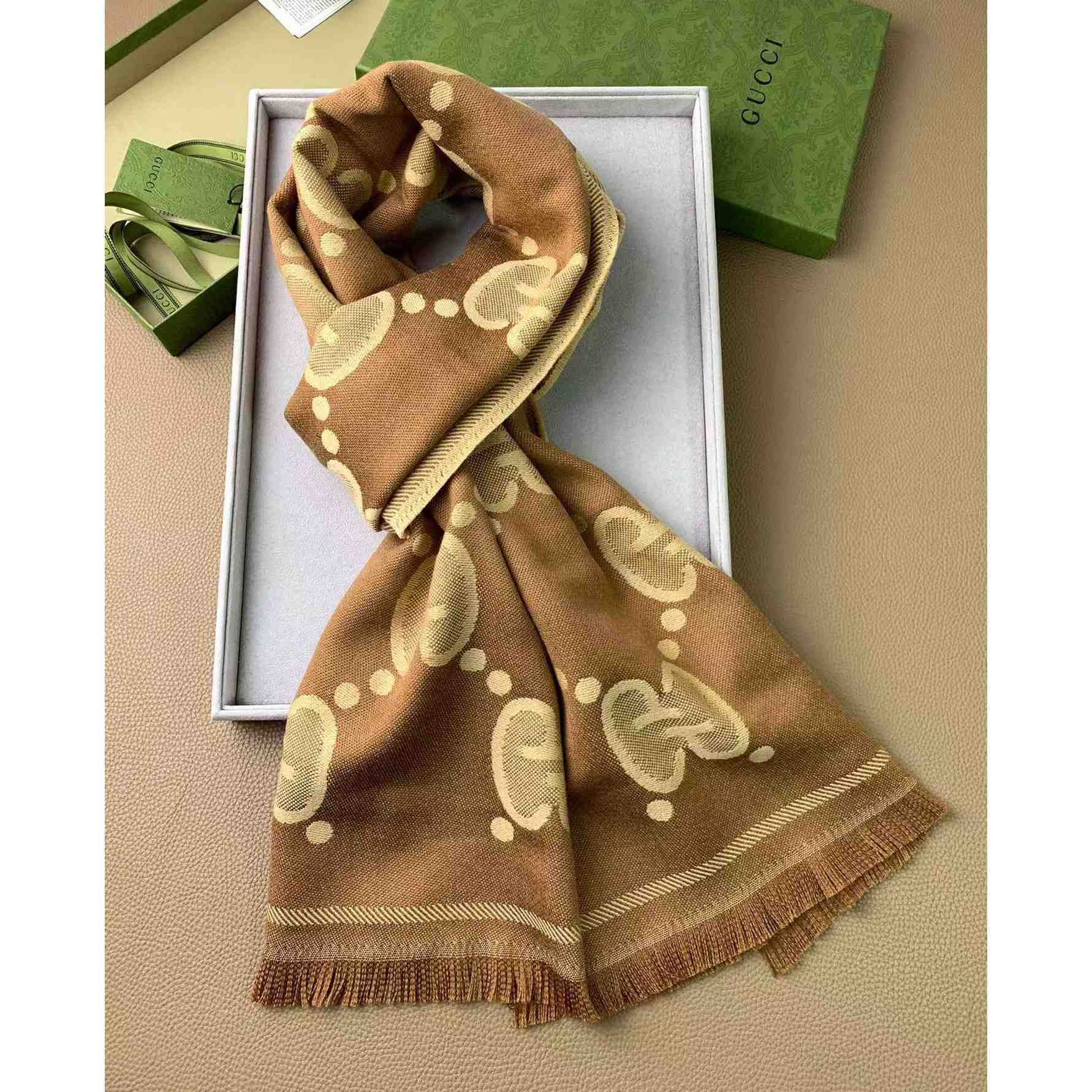 Gucci GG Pattern Scarf - DesignerGu