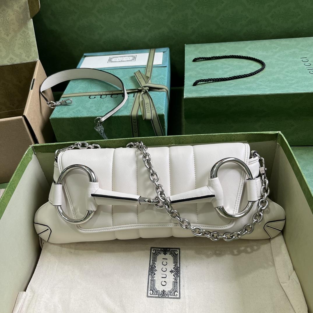 Gucci Horsebit Chain Medium Shoulder Bag (38x 15x 16cm) - DesignerGu