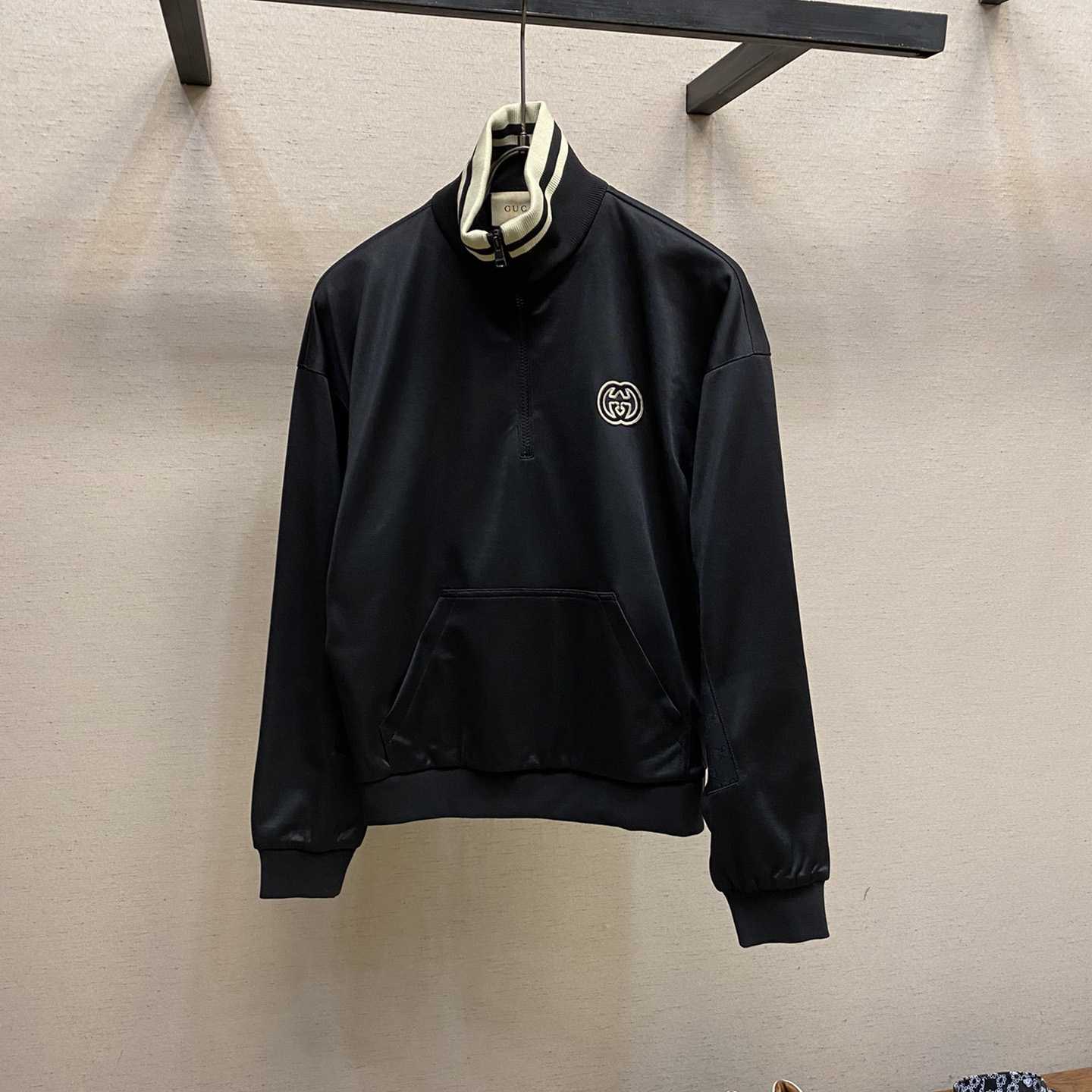 Gucci Technical Jersey Half Zip Jacket  - DesignerGu