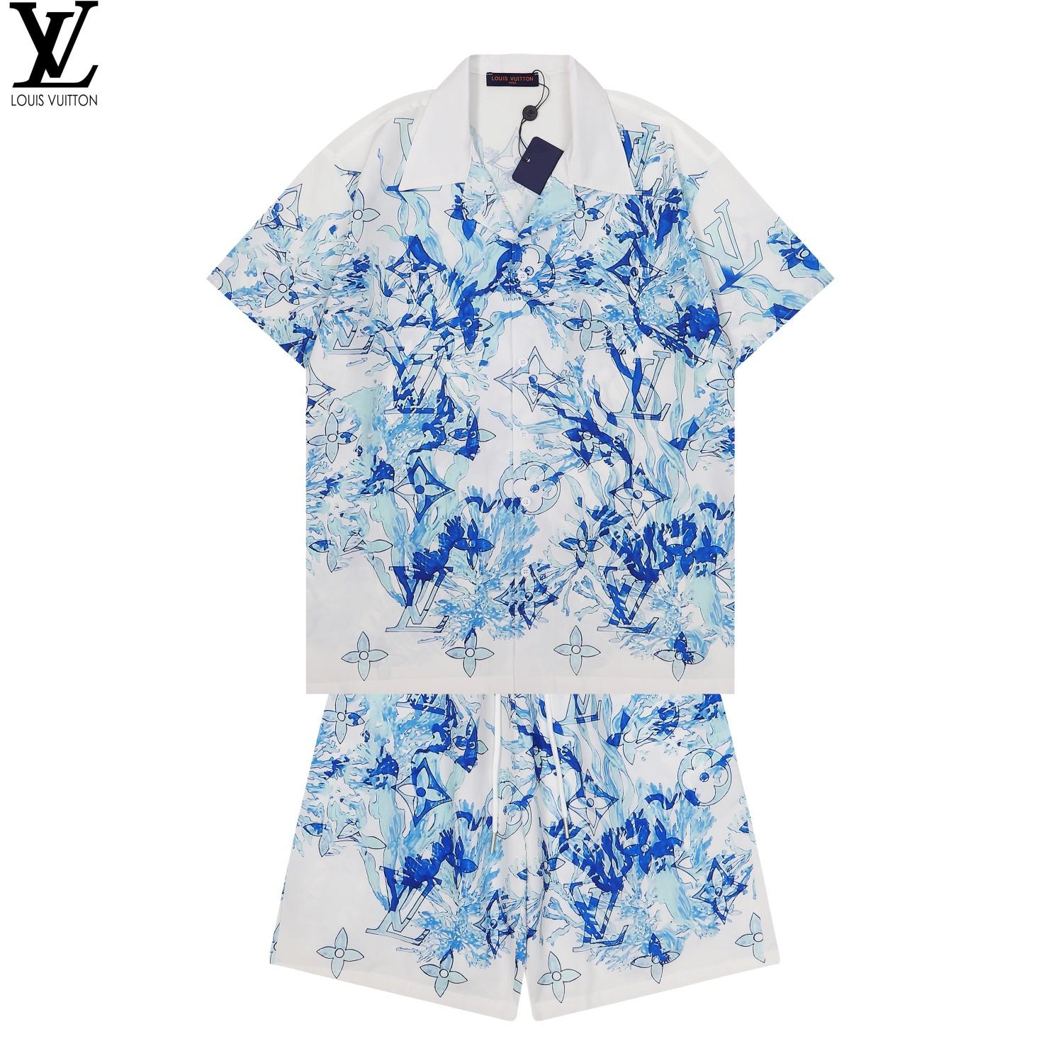 Louis Vuitton Bowling Shirt & Shorts - DesignerGu