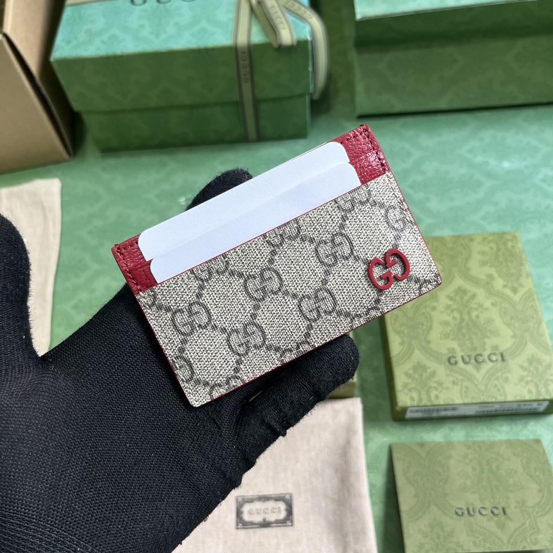 Gucci Card Case With GG Detail - DesignerGu