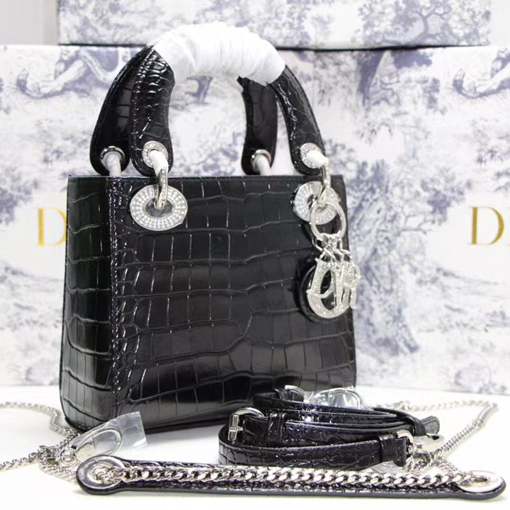 Dior Alligator Mini Lady Dior Bag (17-15-7cm) - DesignerGu