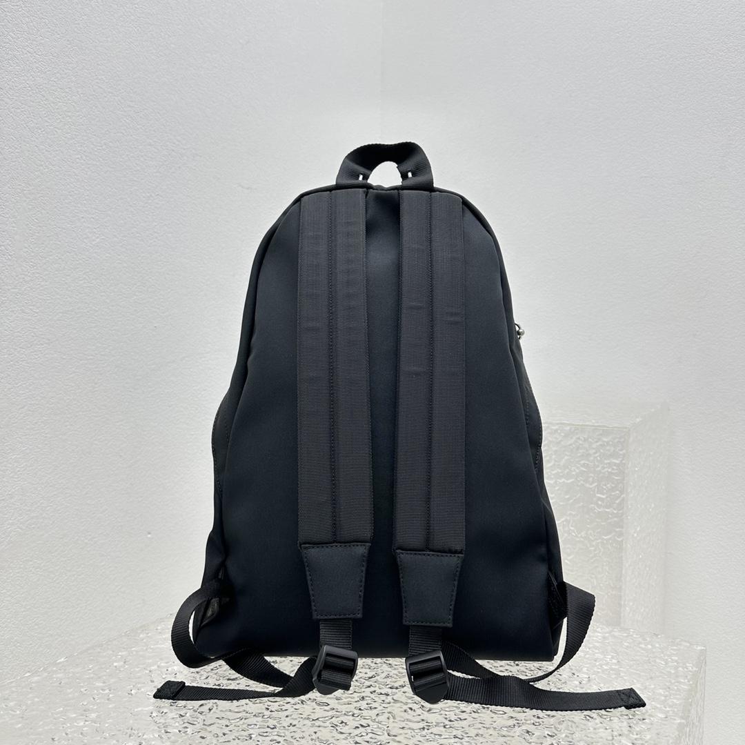 Balenciaga Explorer Backpack With Piercings In Black - DesignerGu