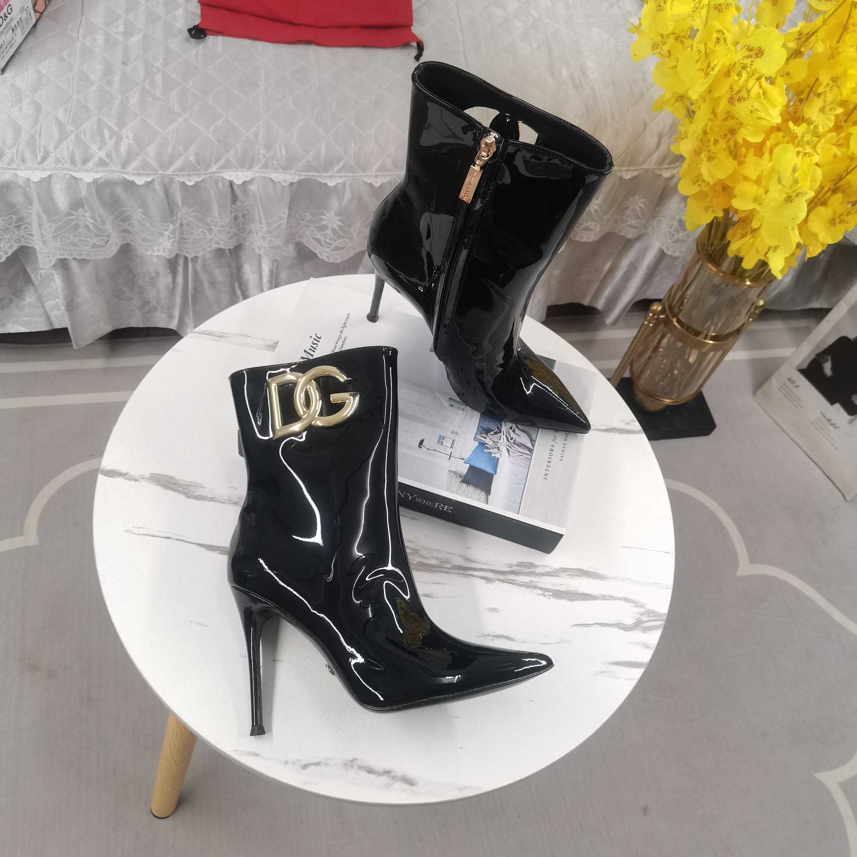 Dolce & Gabbana Calfskin Ankle Boots - DesignerGu