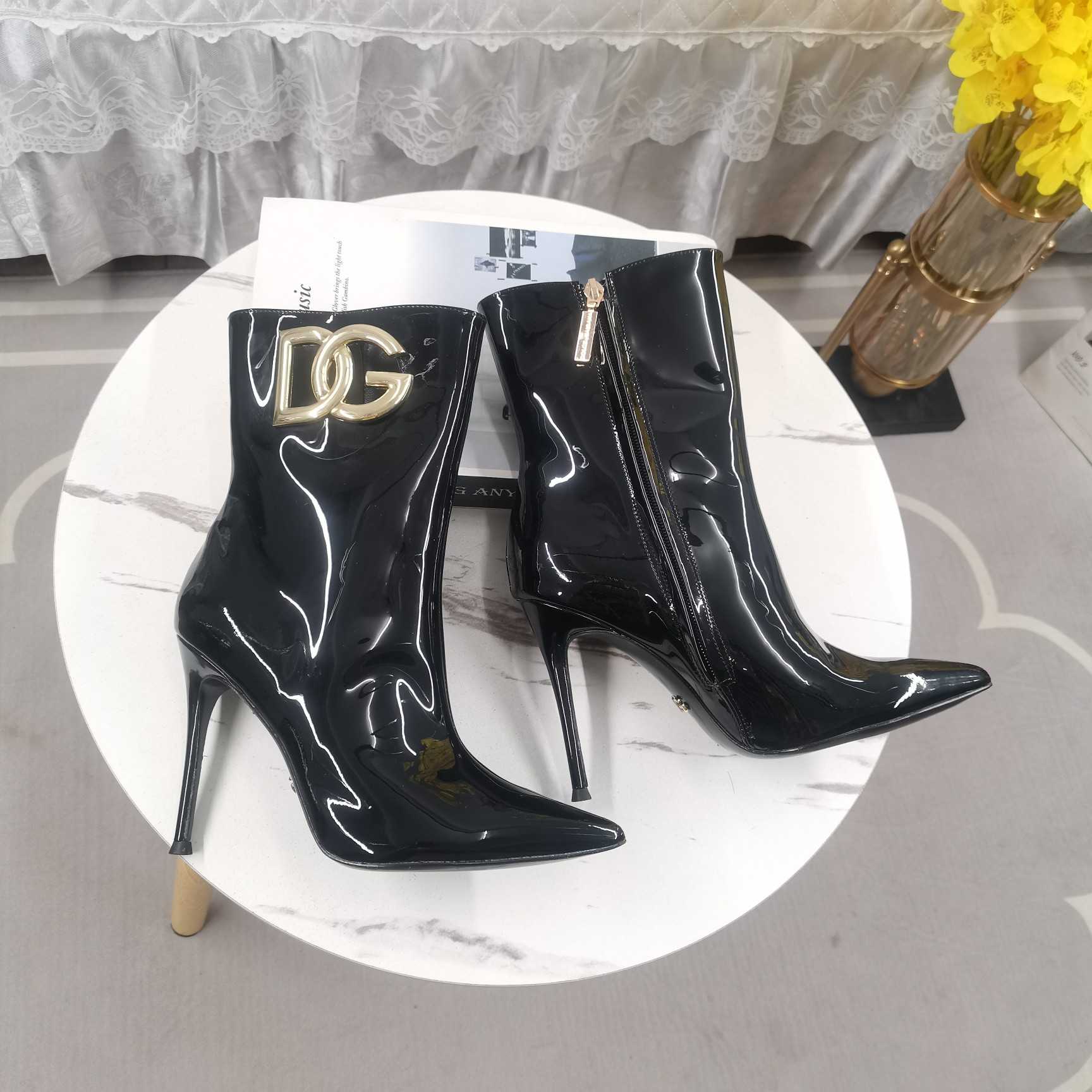 Dolce & Gabbana Calfskin Ankle Boots - DesignerGu