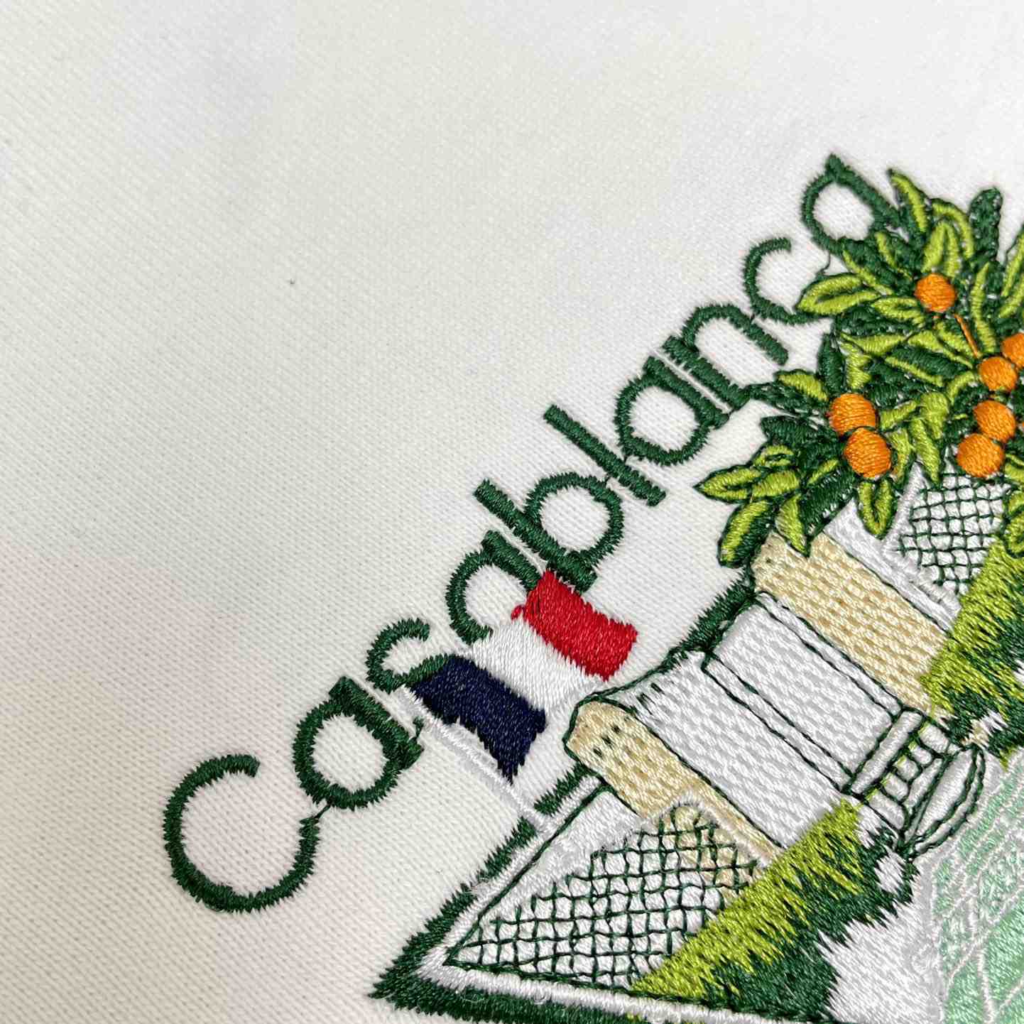 Casablanca Embroidered-logo Organic Cotton Hoodie - DesignerGu