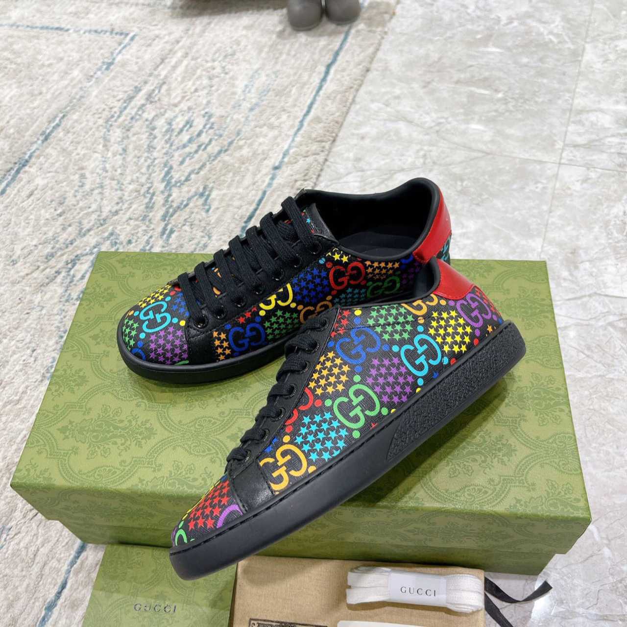 Gucci GG Psychedelic Ace Sneaker - DesignerGu