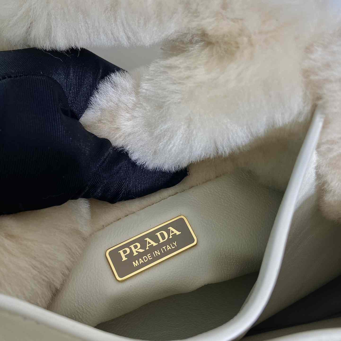 Prada Shearling Mini Handbag - DesignerGu