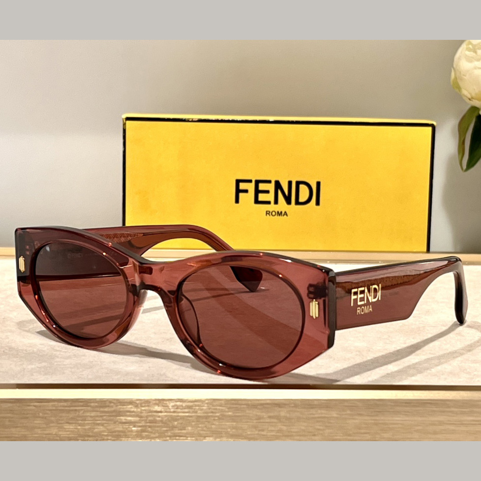 Fendi Roma Purple Acetate Sunglasses   FE40125F  - DesignerGu