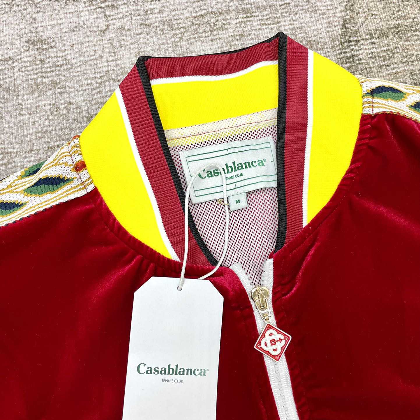 Casablanca Laurel Logo Patch Zipped Track Jacket - DesignerGu