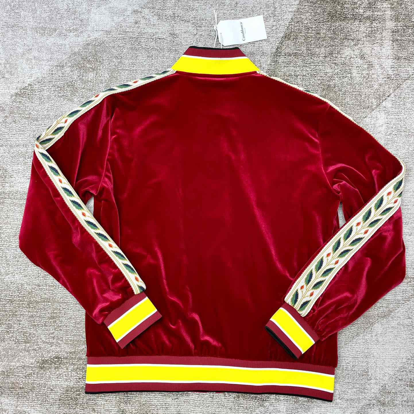 Casablanca Laurel Logo Patch Zipped Track Jacket - DesignerGu