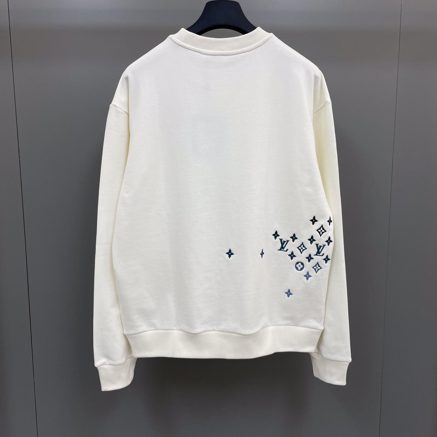 Louis Vuitton Embroidered Cotton Sweatshirt   - DesignerGu