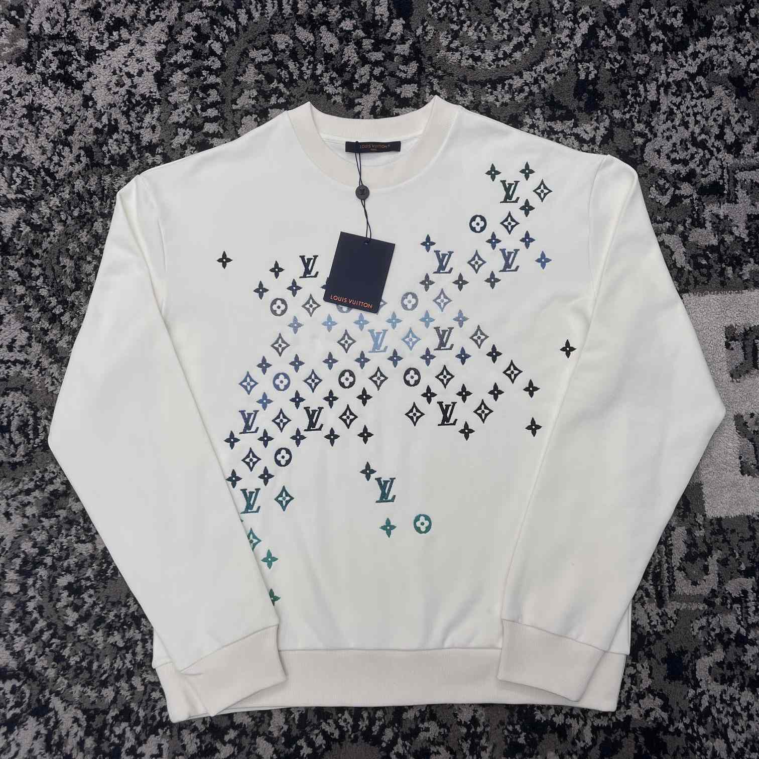 Louis Vuitton Embroidered Cotton Sweatshirt   - DesignerGu