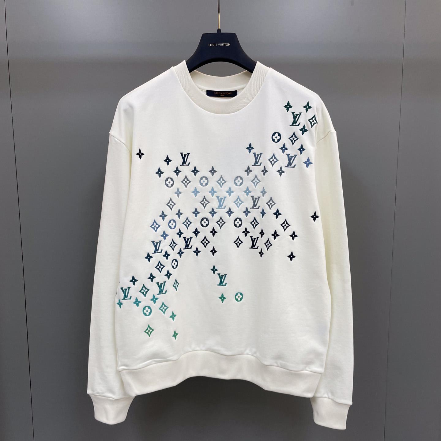 Louis Vuitton Embroidered Cotton Sweatshirt   - DesignerGu