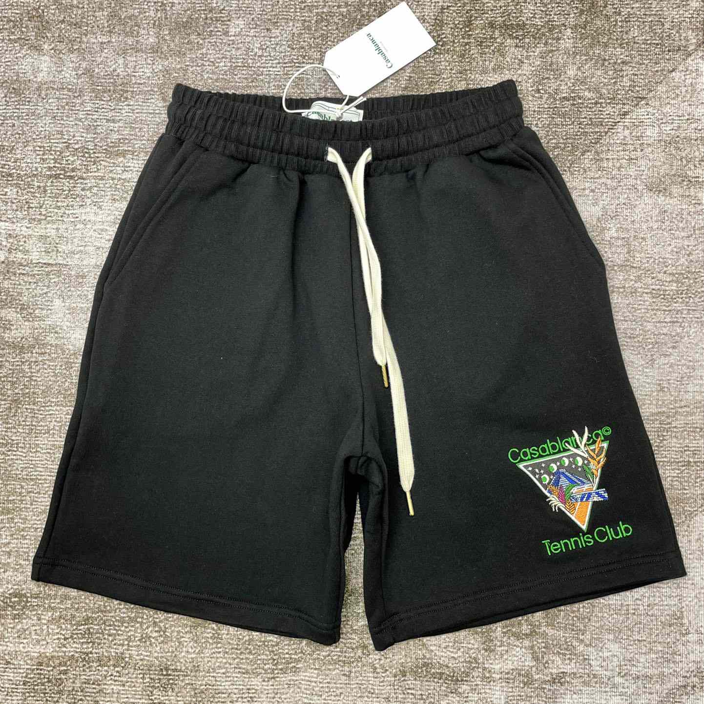 Casablanca Tennis Club Icon Embroidered Shorts  - DesignerGu