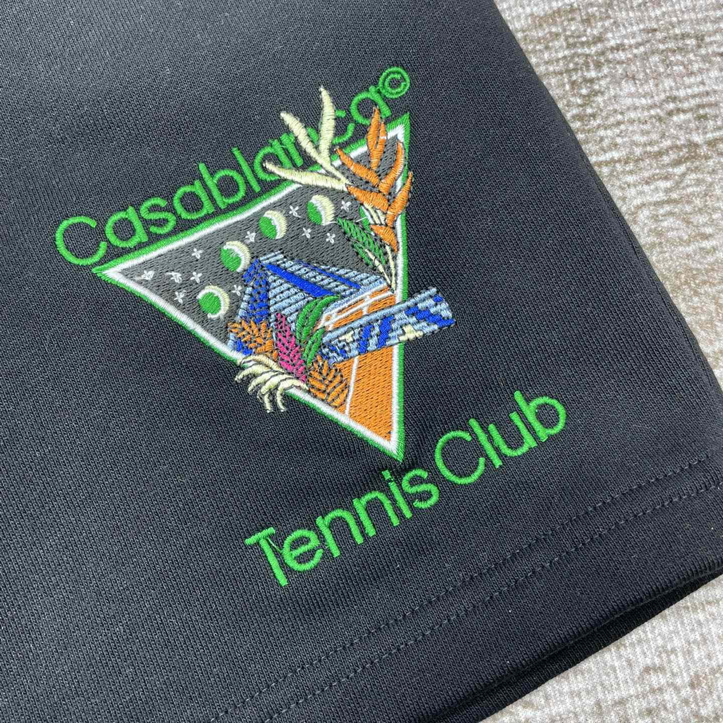 Casablanca Tennis Club Icon Embroidered Shorts  - DesignerGu