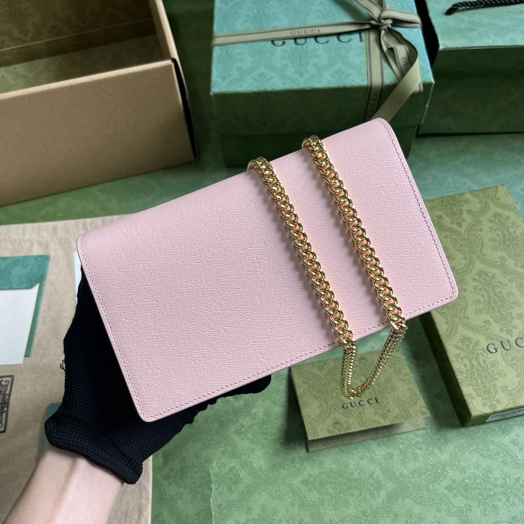 Gucci Chain Wallet With Gucci Script (12.5x 20x 4cm) - DesignerGu