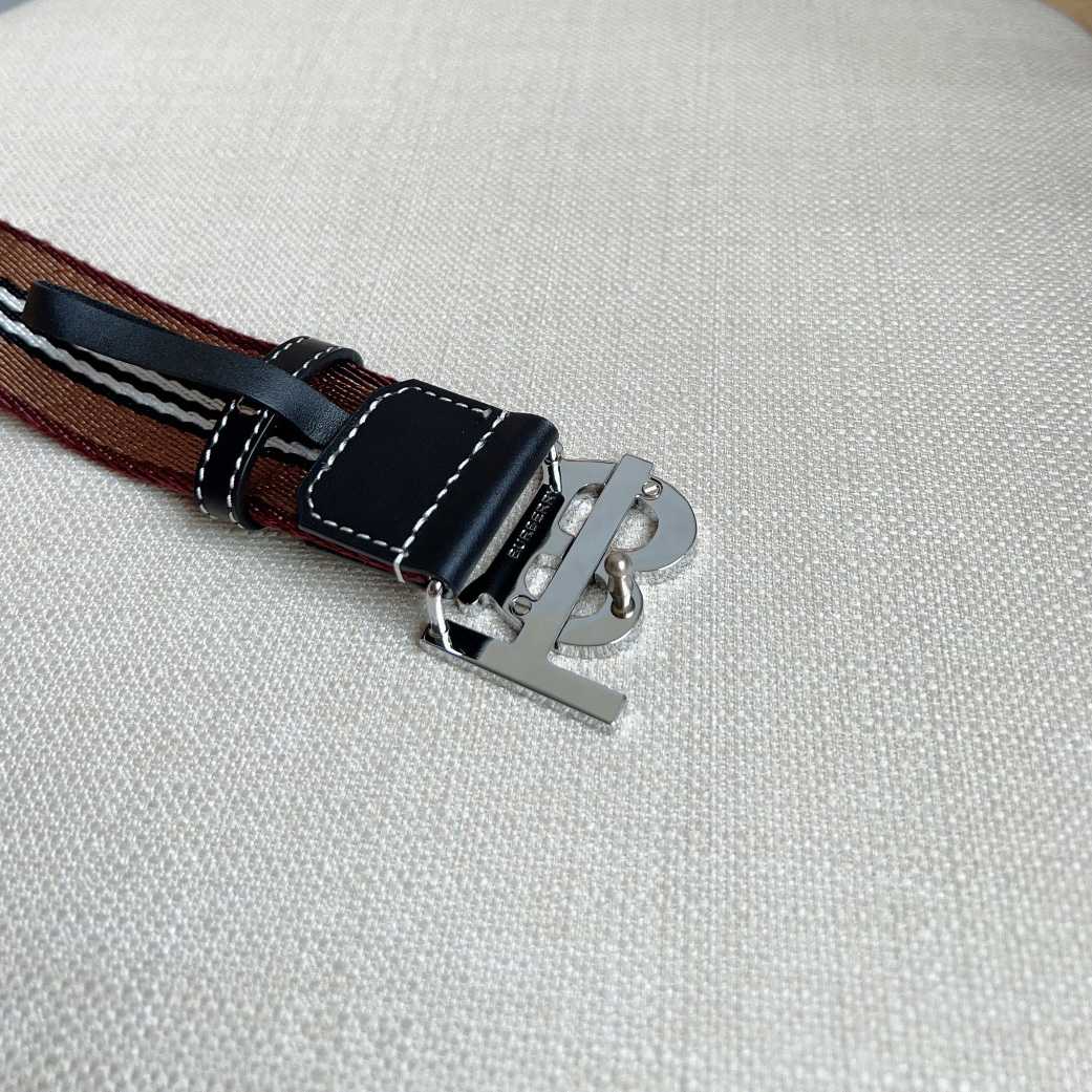 Burberry Icon Stripe Logo-buckle Belt - DesignerGu