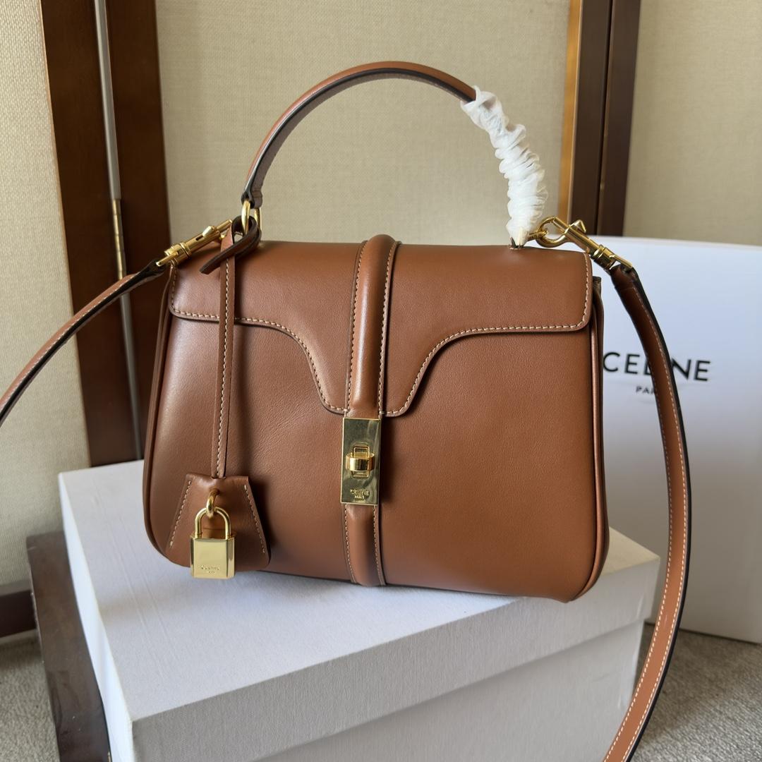 Celine Small 16 Bag In Natural Calfskin - DesignerGu