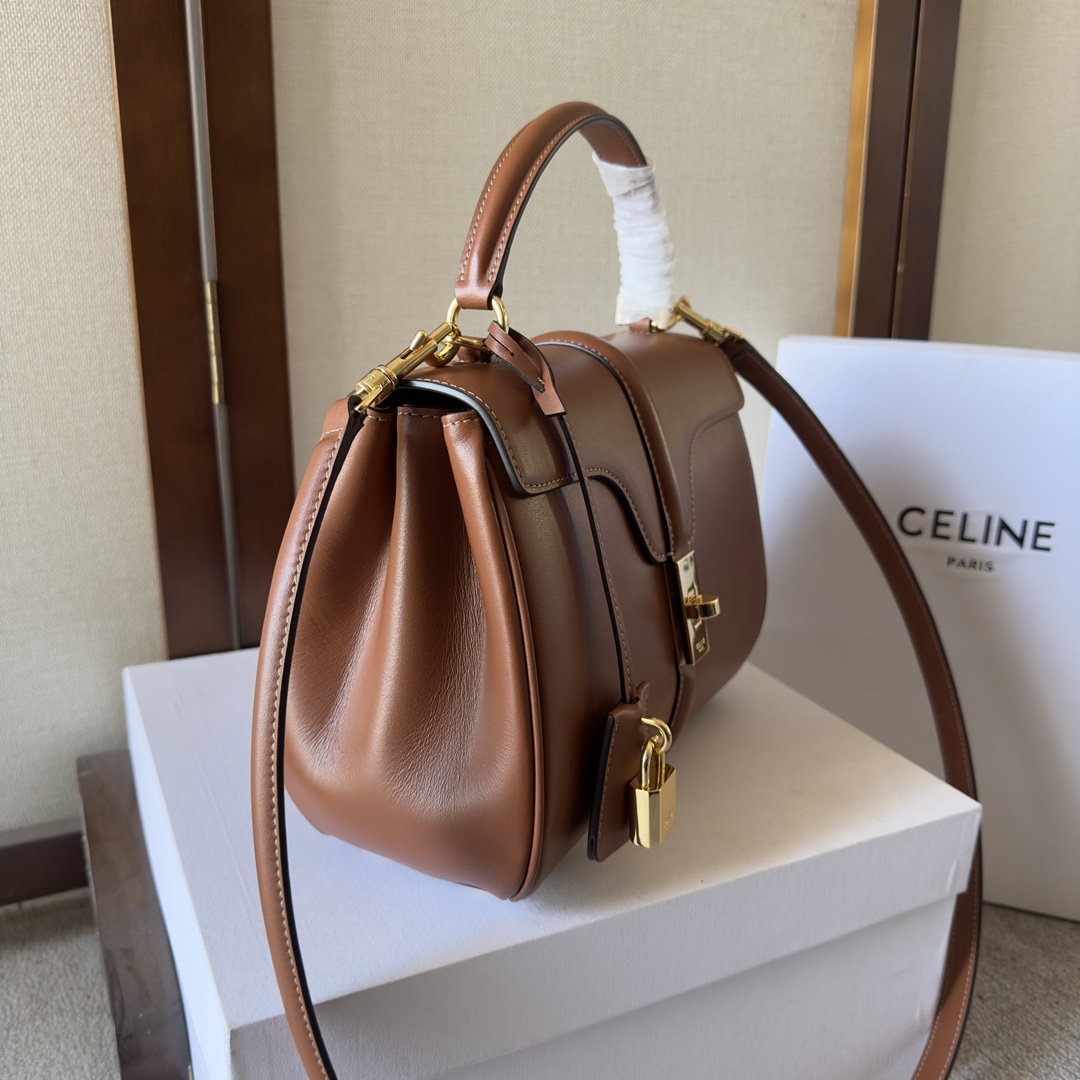 Celine Small 16 Bag In Natural Calfskin - DesignerGu