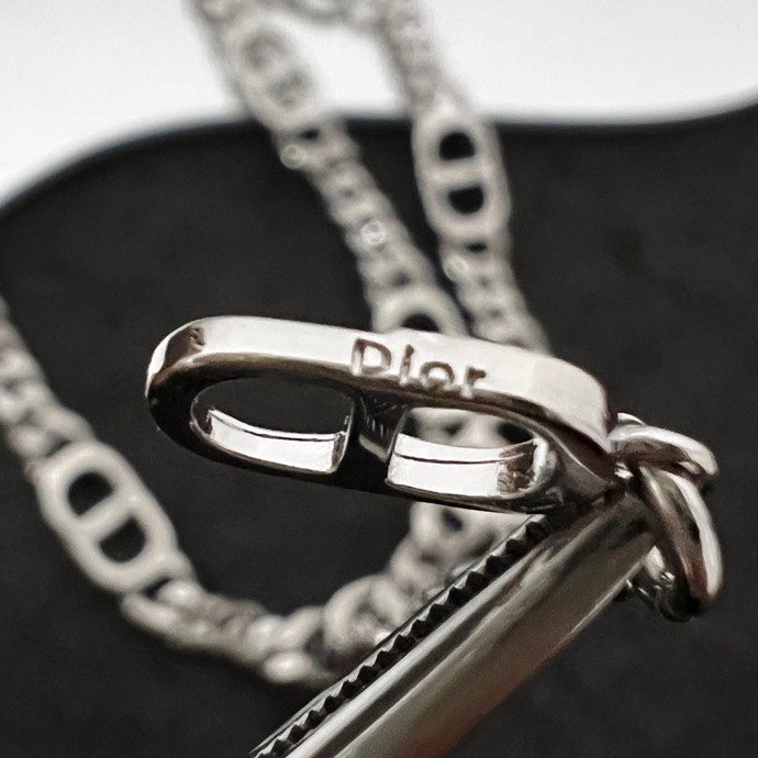 Dior CD Icon Thin Chain Link Necklace - DesignerGu