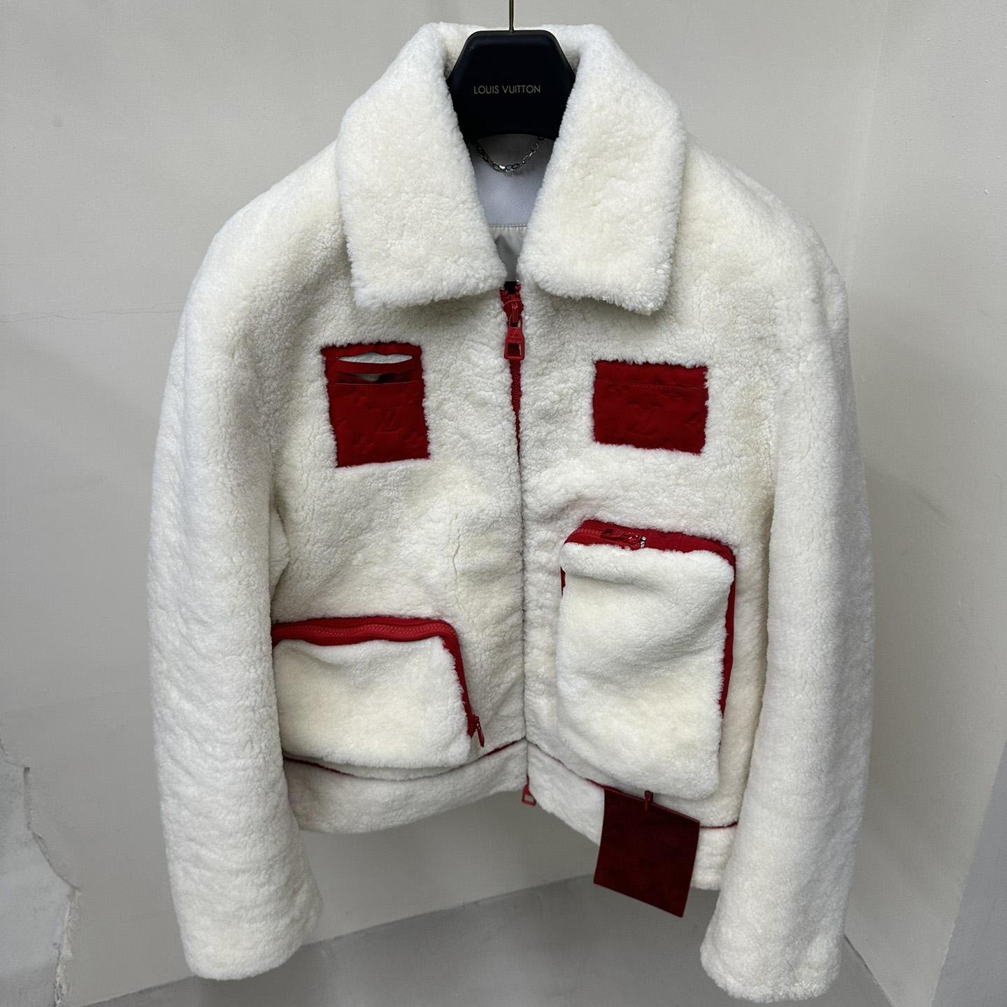 Louis Vuitton Multipocket Shearling Jacket - DesignerGu
