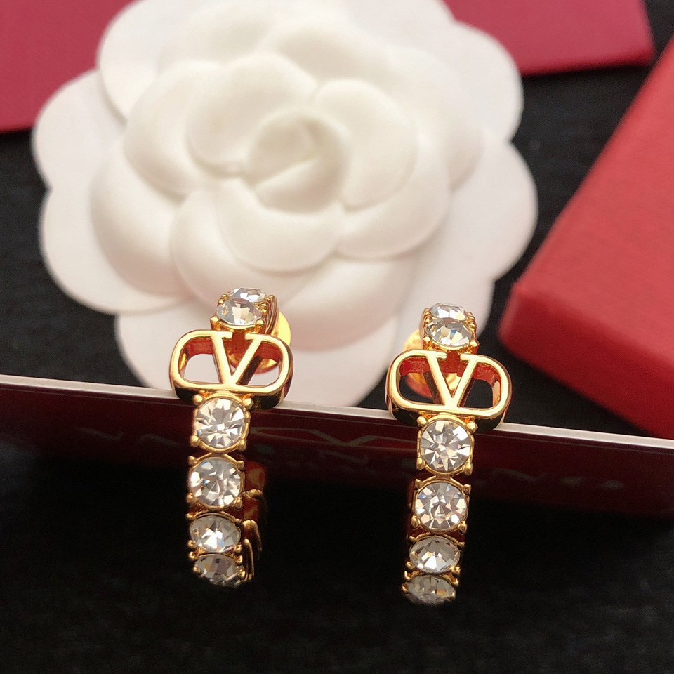 Valenti Vlogo Signature metal and Swarovski® crystal earrings - DesignerGu