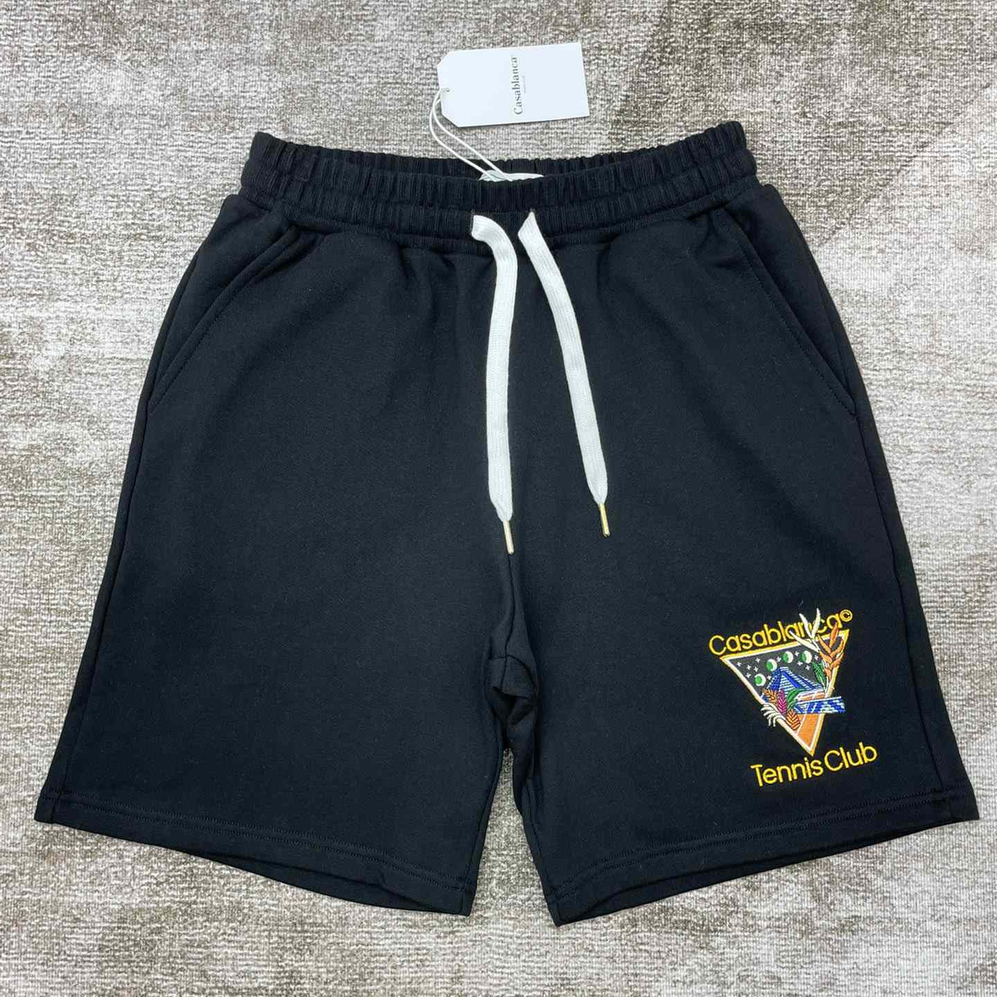 Casablanca Tennis Club Icon Embroidered Shorts  - DesignerGu