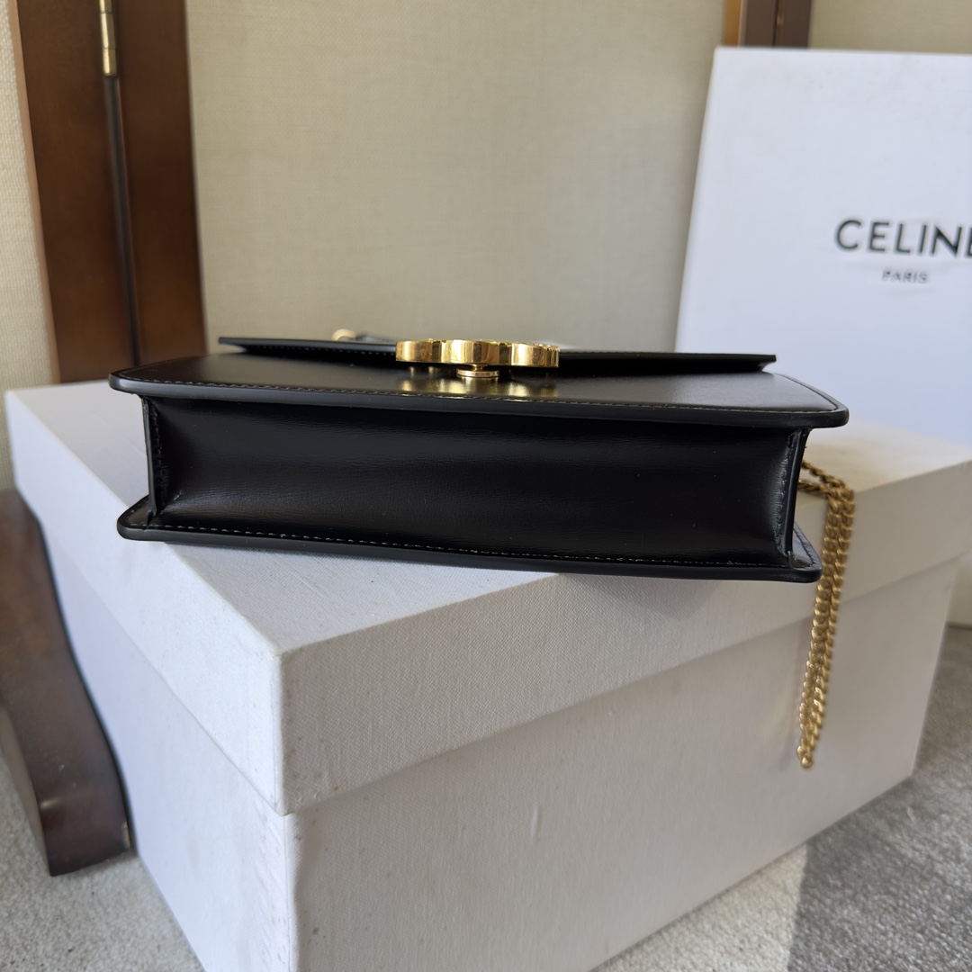 Celine Wallet On Chain Margo In Shiny Calfskin - DesignerGu