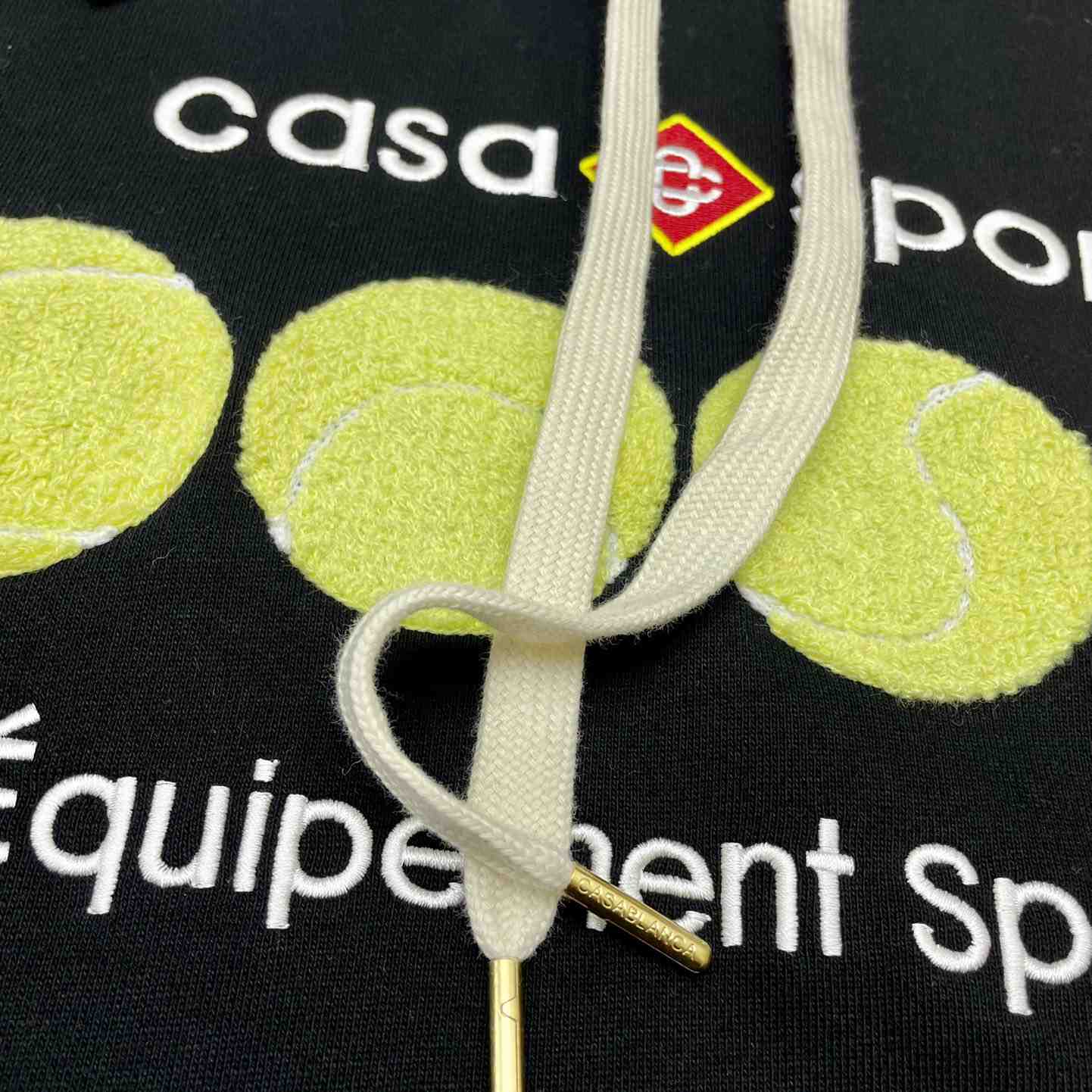 Casablanca Casa Sport Tennis Balls Cotton Hoodie - DesignerGu