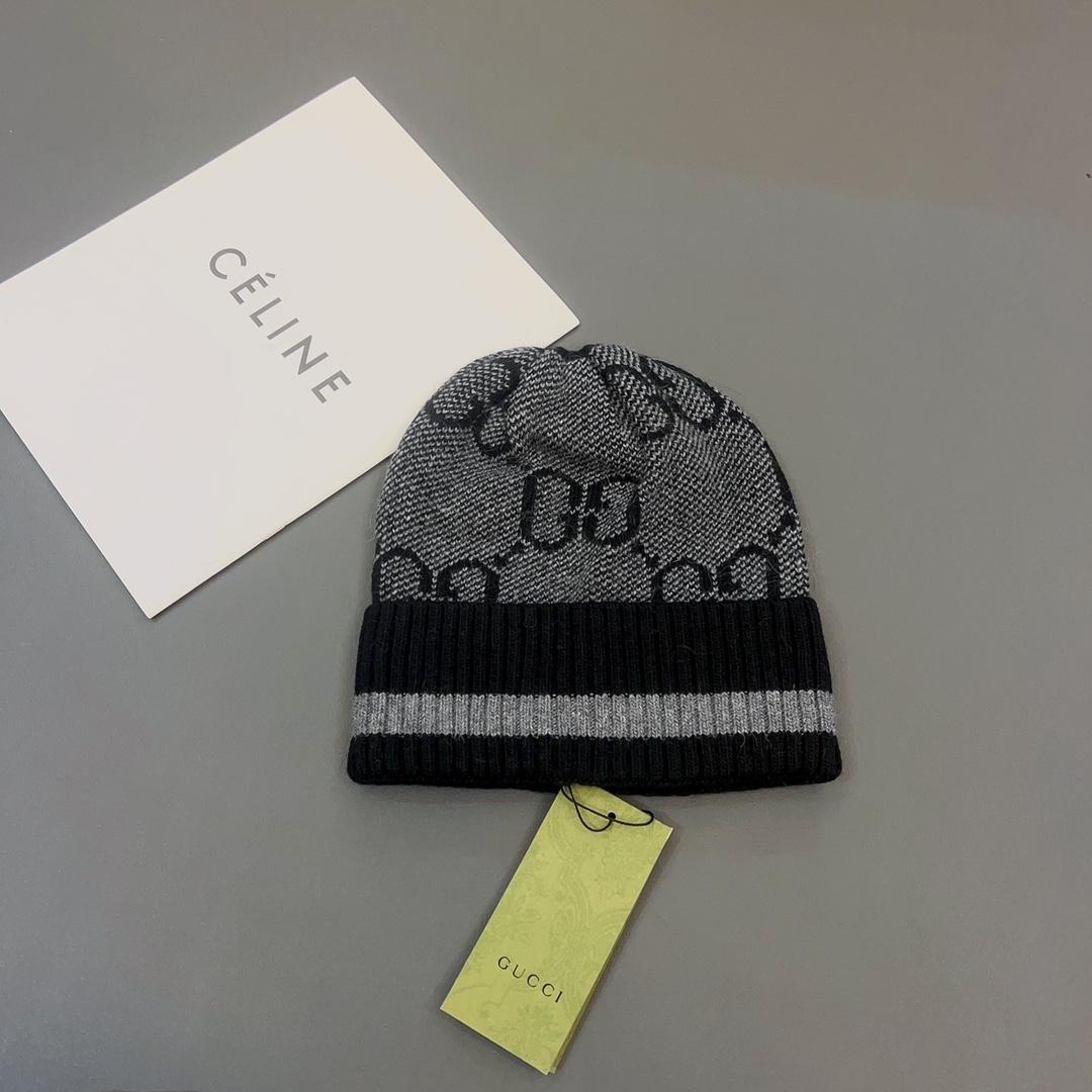Gucci GG Knit Cashmere Hat - DesignerGu