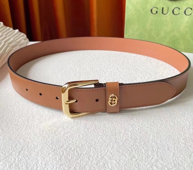 Gucci Belt With Square Buckle And Interlocking G - DesignerGu