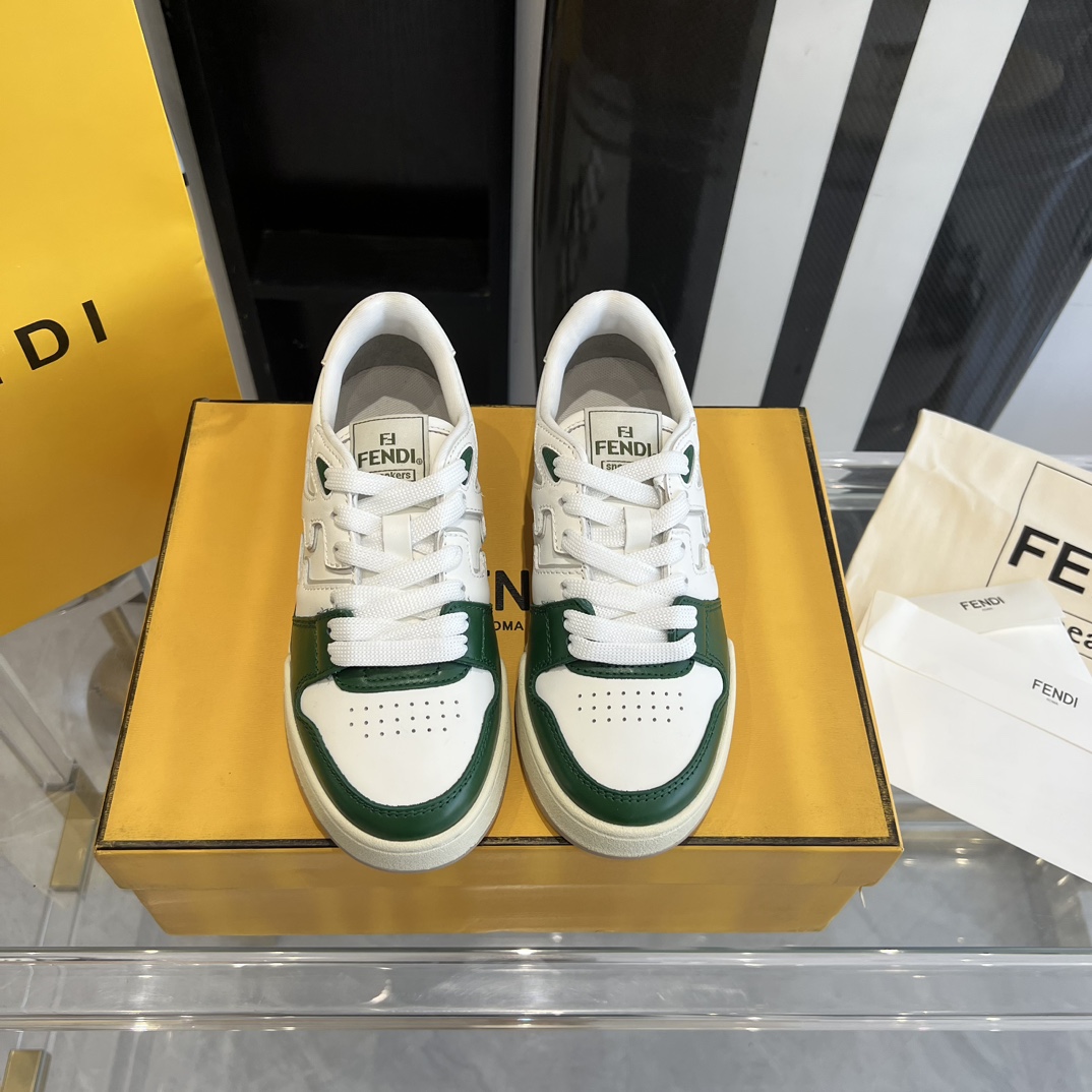 Fendi Fendi Match White Leather Low-tops Sneakers - DesignerGu