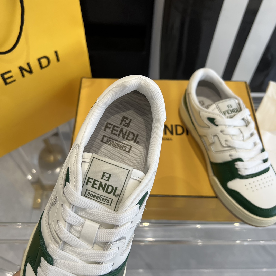 Fendi Fendi Match White Leather Low-tops Sneakers - DesignerGu