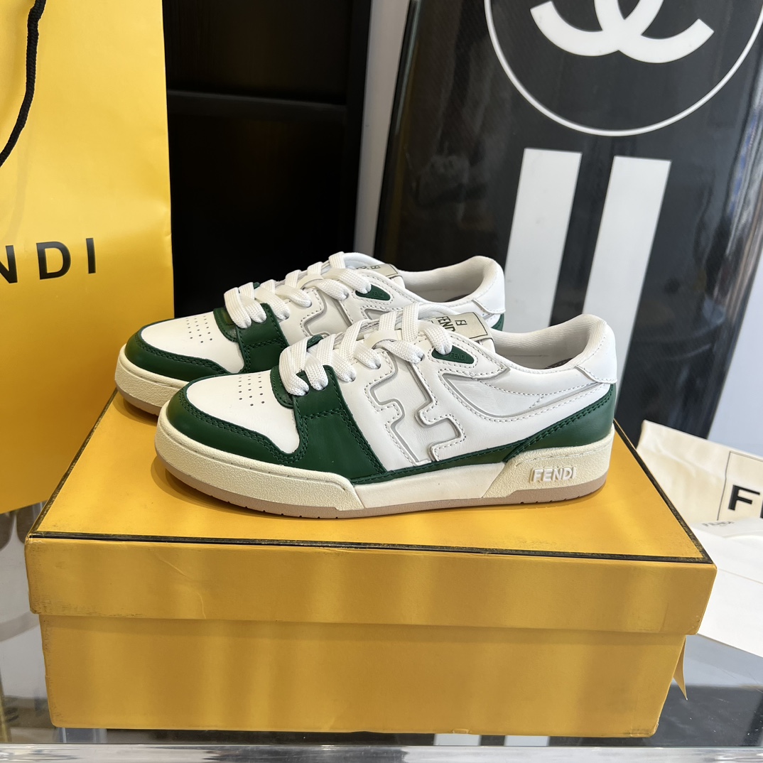 Fendi Fendi Match White Leather Low-tops Sneakers - DesignerGu