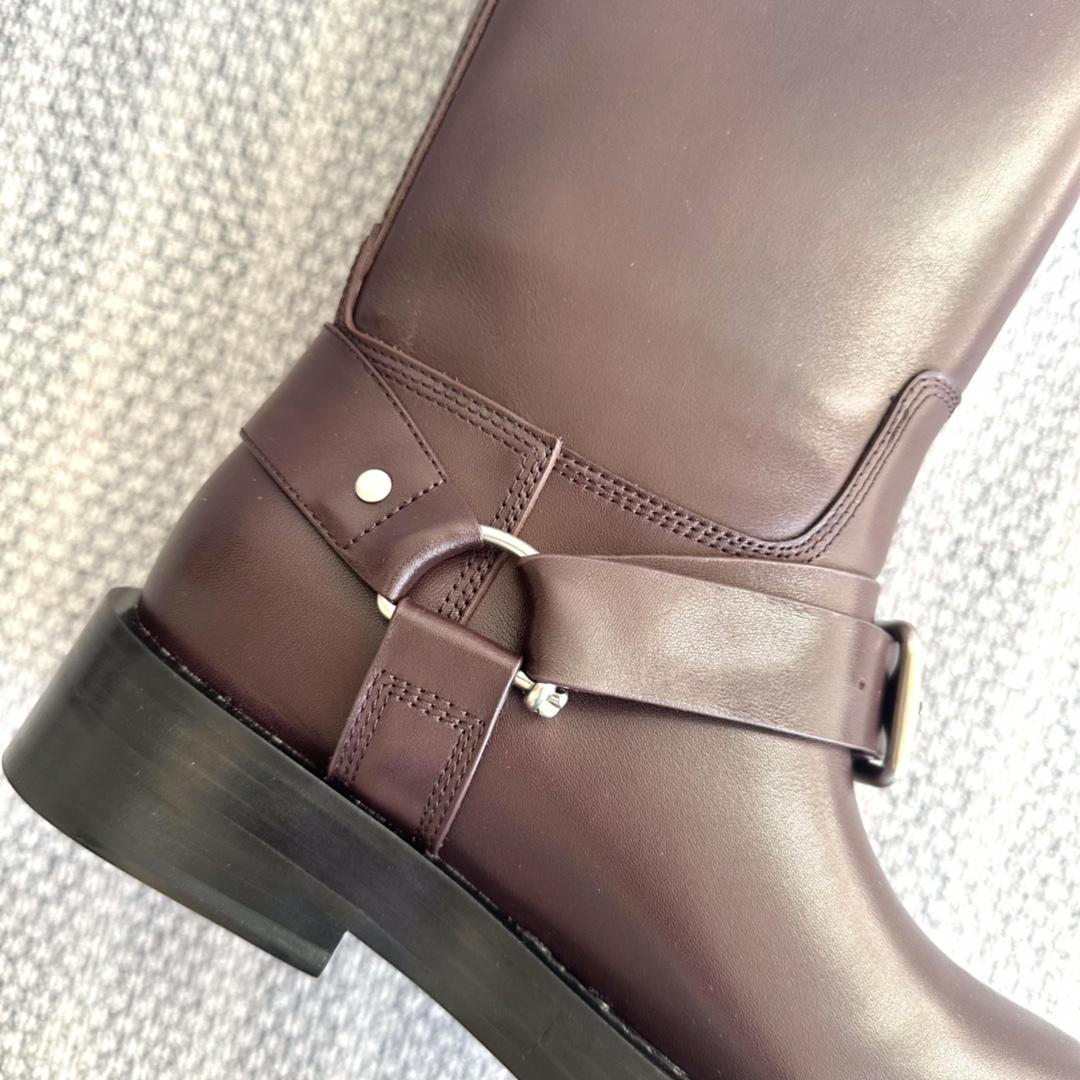 Burberry Leather Saddle Low Boots - DesignerGu