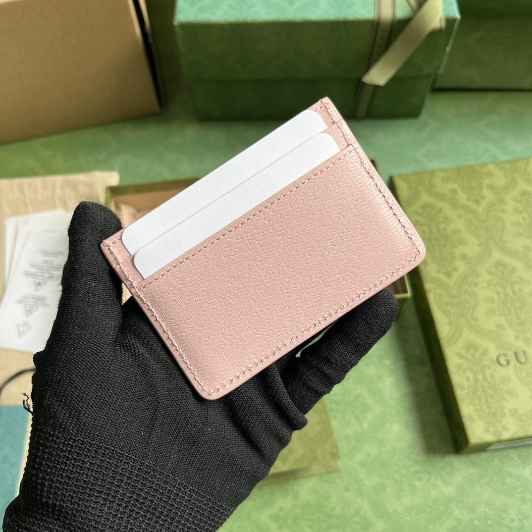 Gucci Card Case With Gucci Script - DesignerGu