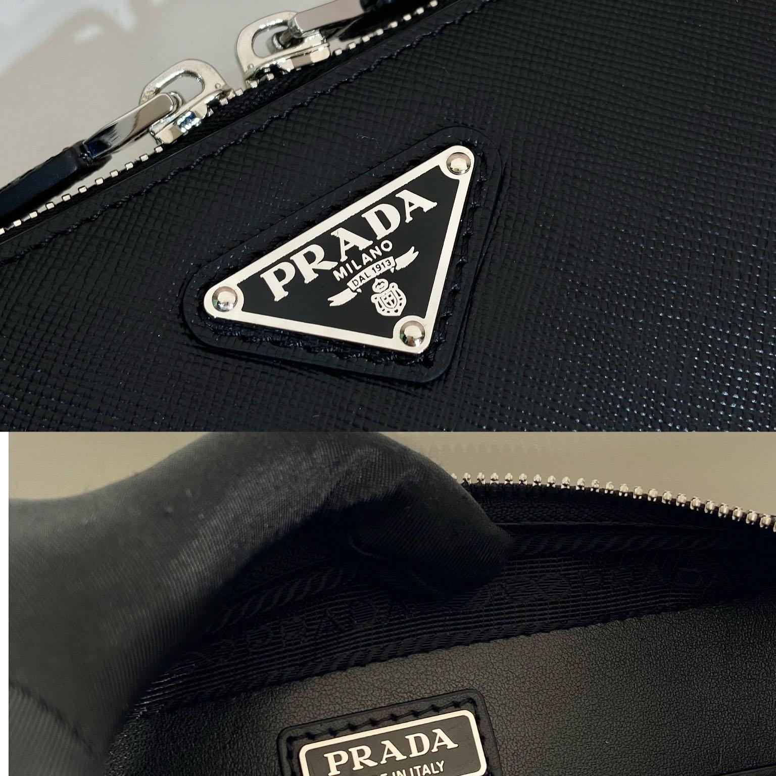 Prada Brique Saffiano Leather Bag - DesignerGu