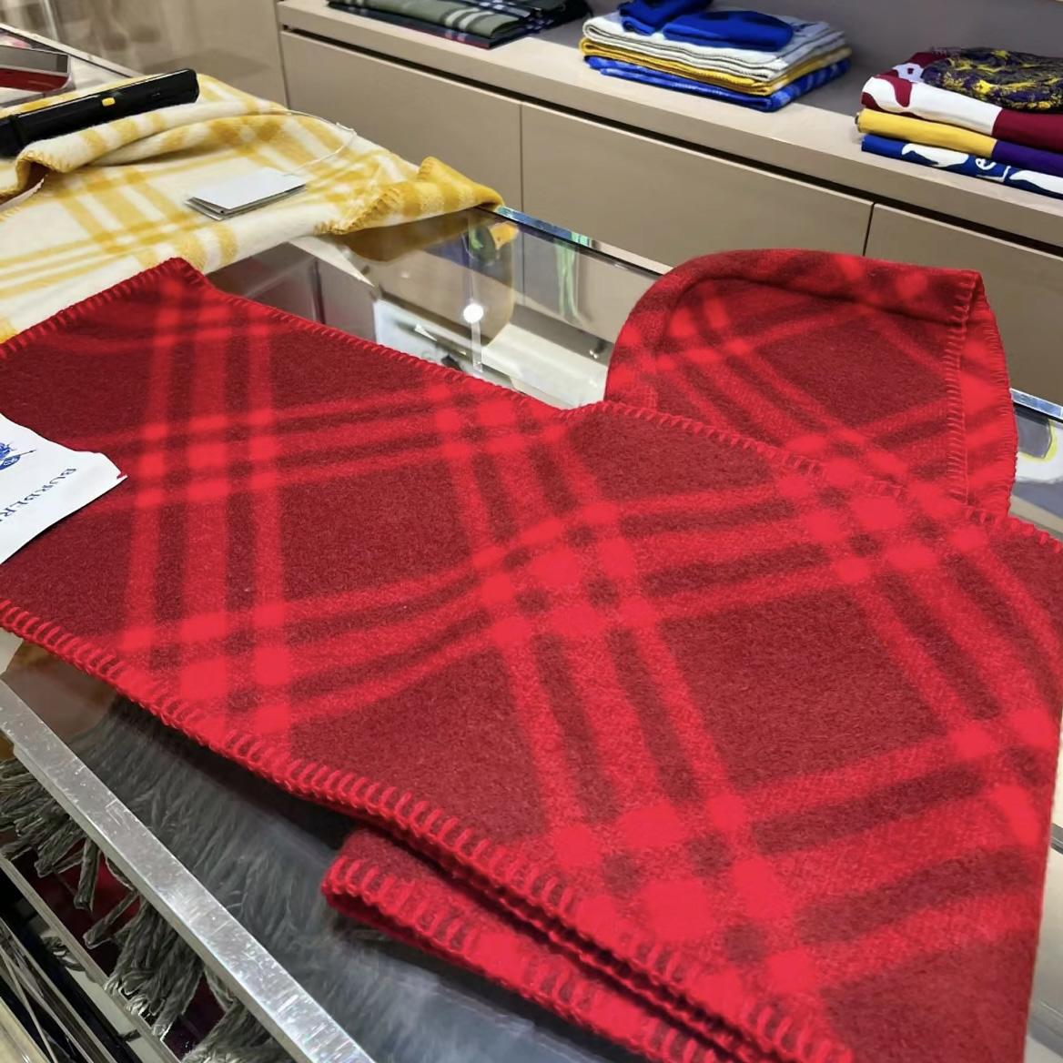 Burberry Check Wool Hooded Scarf - DesignerGu