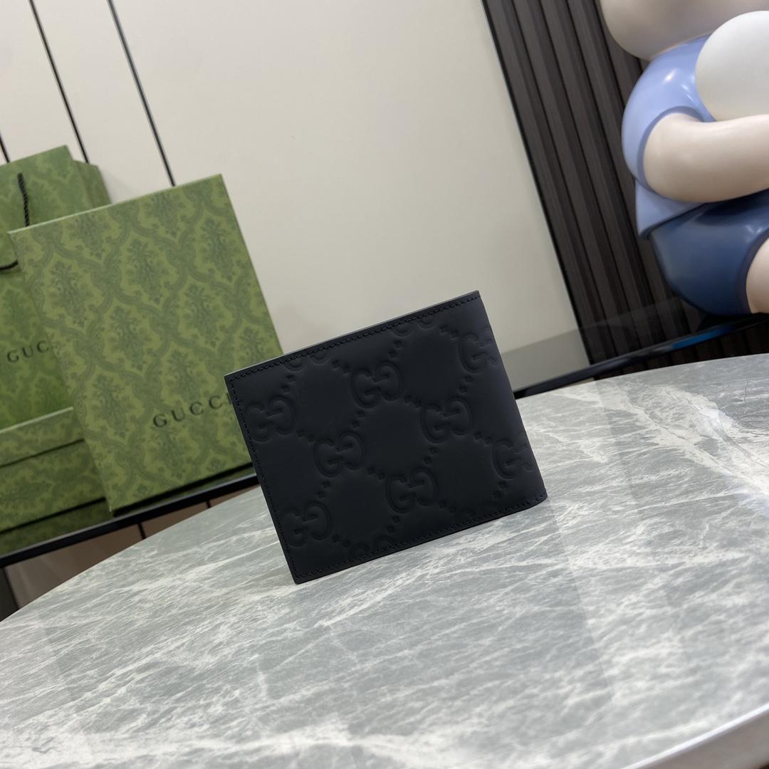 Gucci GG Rubber-effect Bi-fold Wallet - DesignerGu