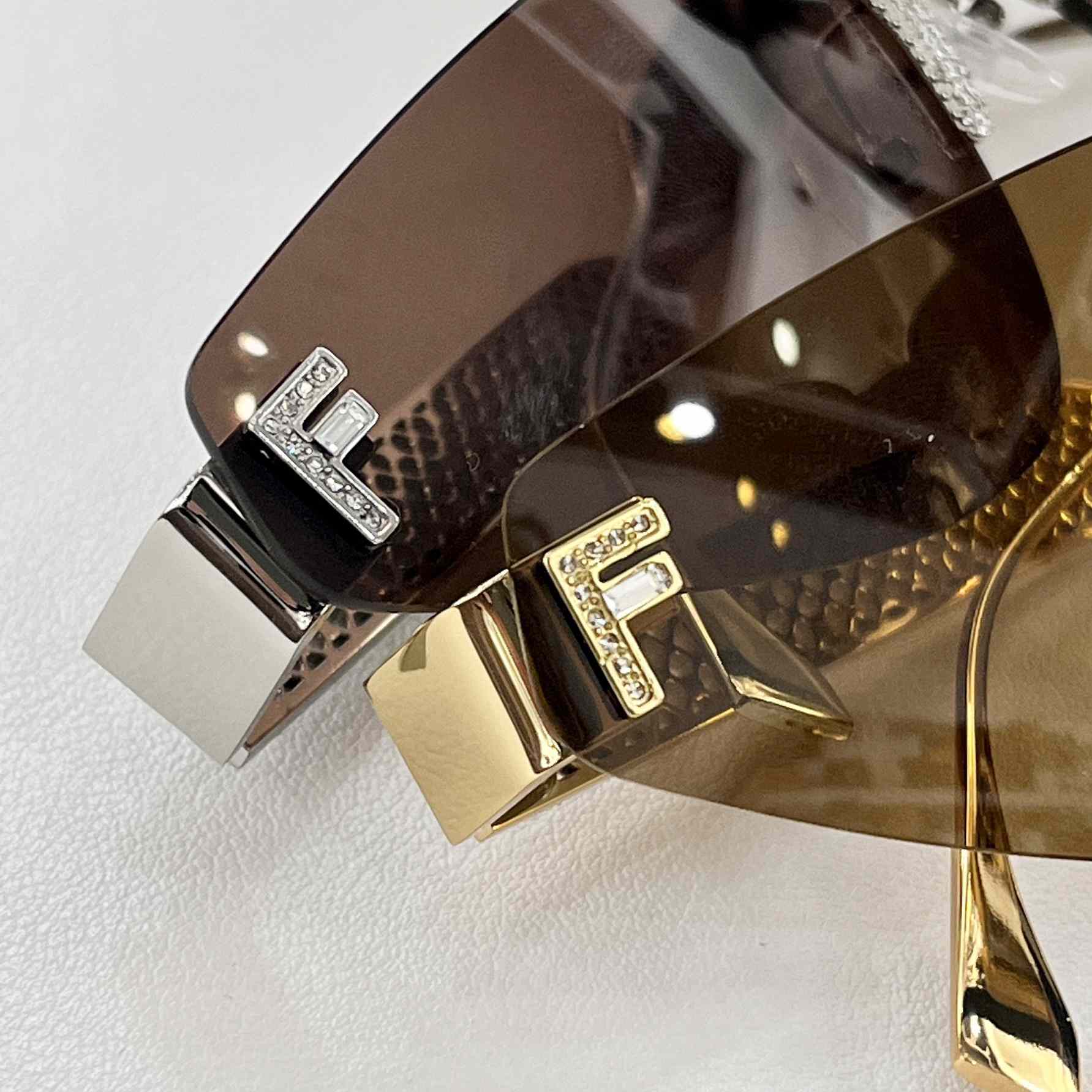 Fendi First Crystal Metal Sunglasses      FOL084V1 - DesignerGu